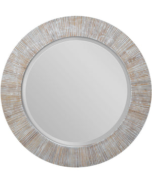 Repose Whitewash Round Mirror
