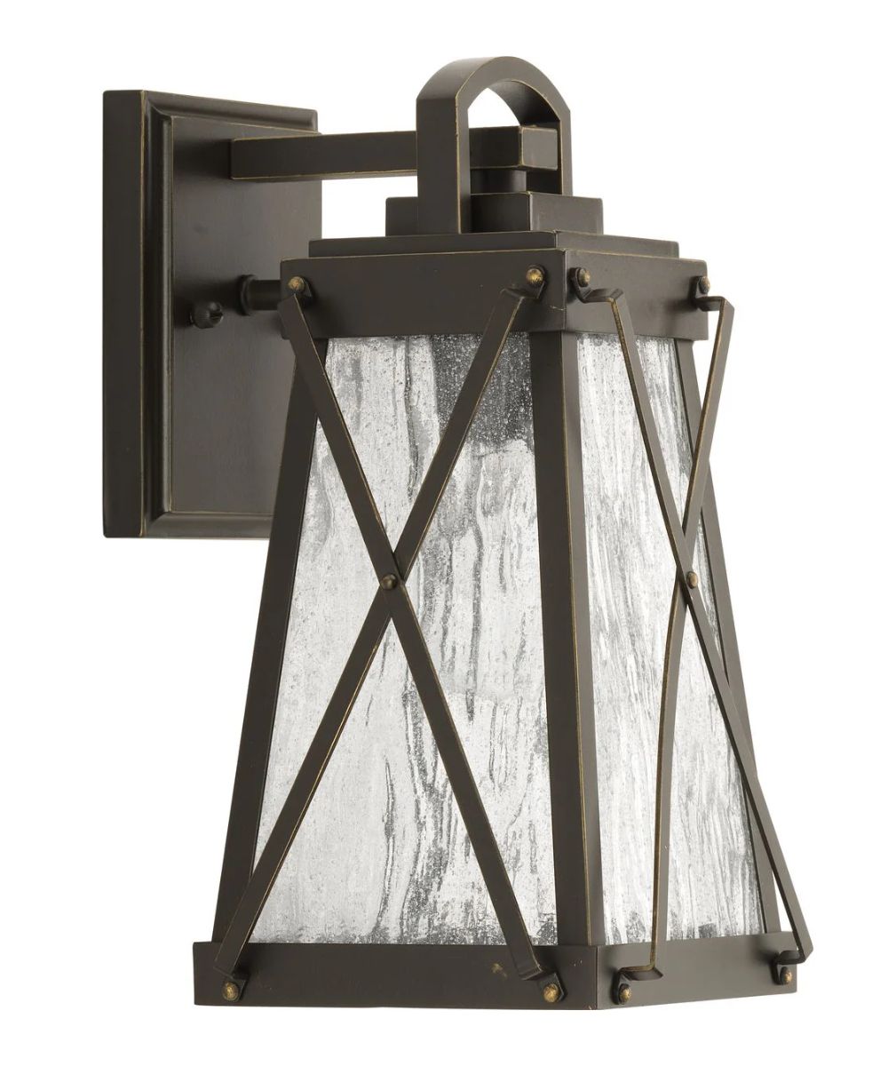 Creighton 1-Light 12"h Small Outdoor Wall-Lantern  Antique Bronze Finish by Progress