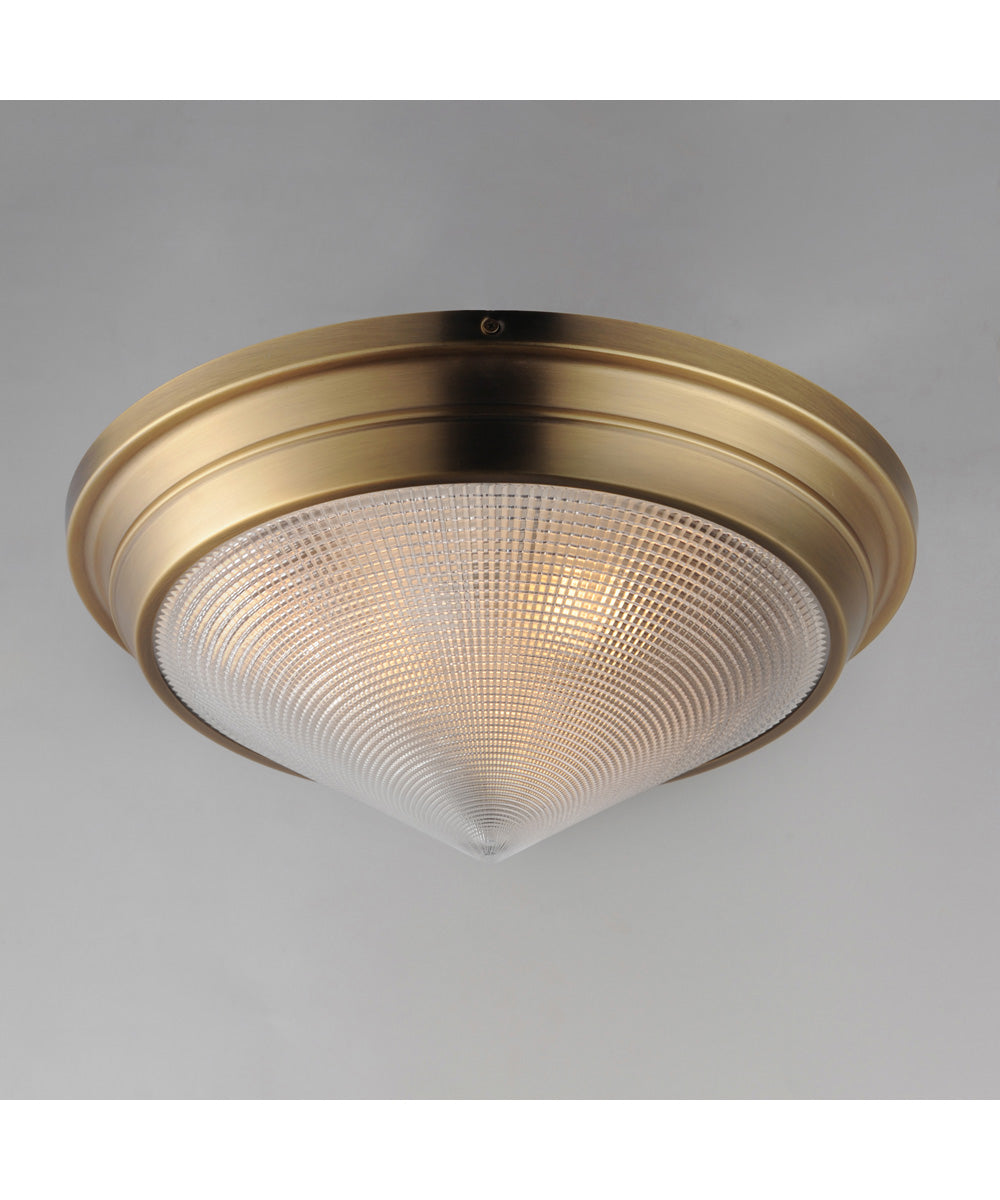 Hargreaves 3-Light Flush Mount Natural Aged Brass