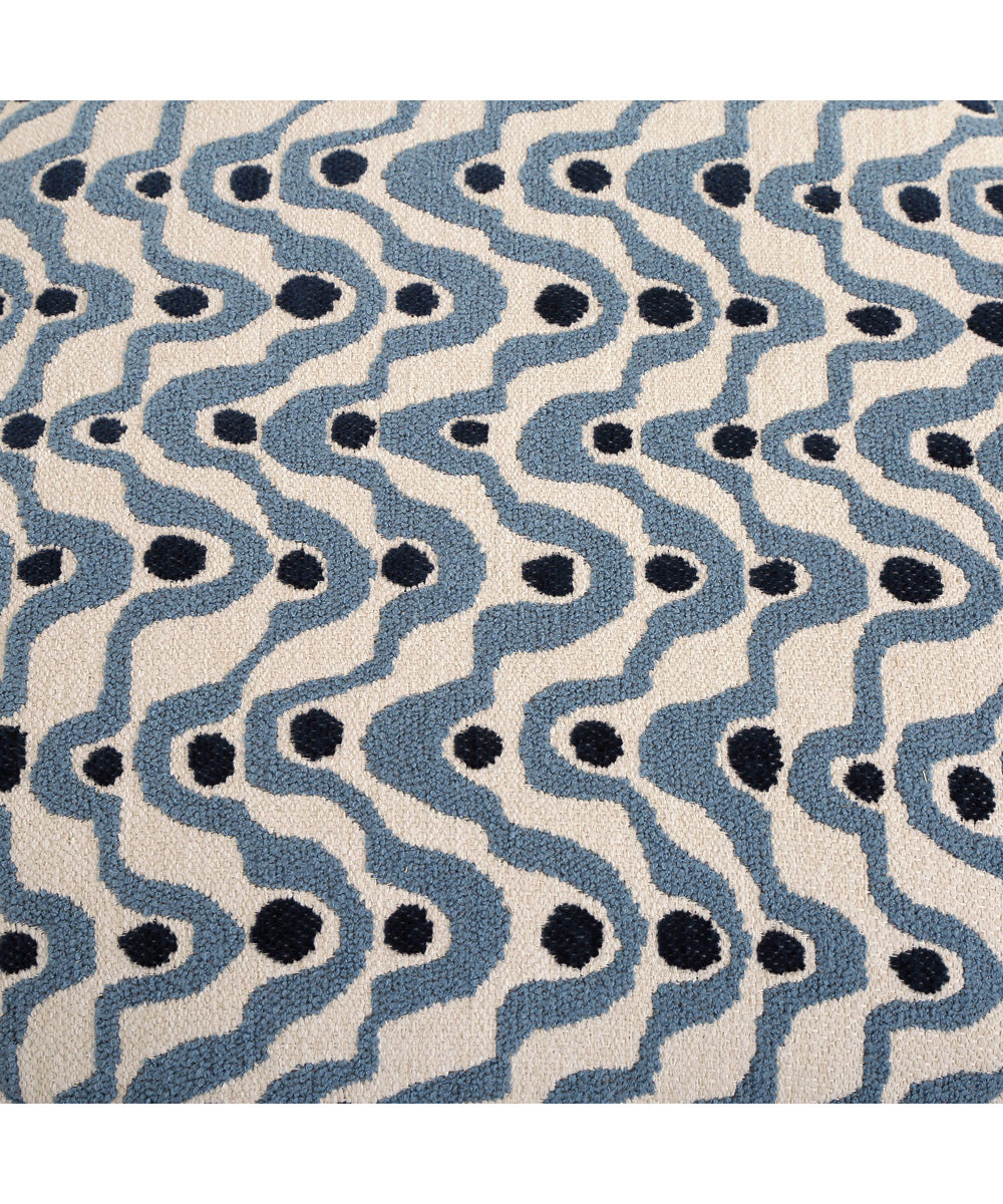 Cas Blue Fabric Ottoman