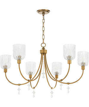 Meriam 6-light Chandelier Brushed Brass