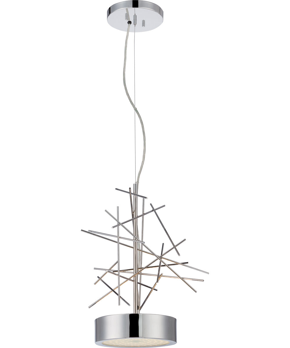 12"W Jax 2-Light Pendant Polished Nickel