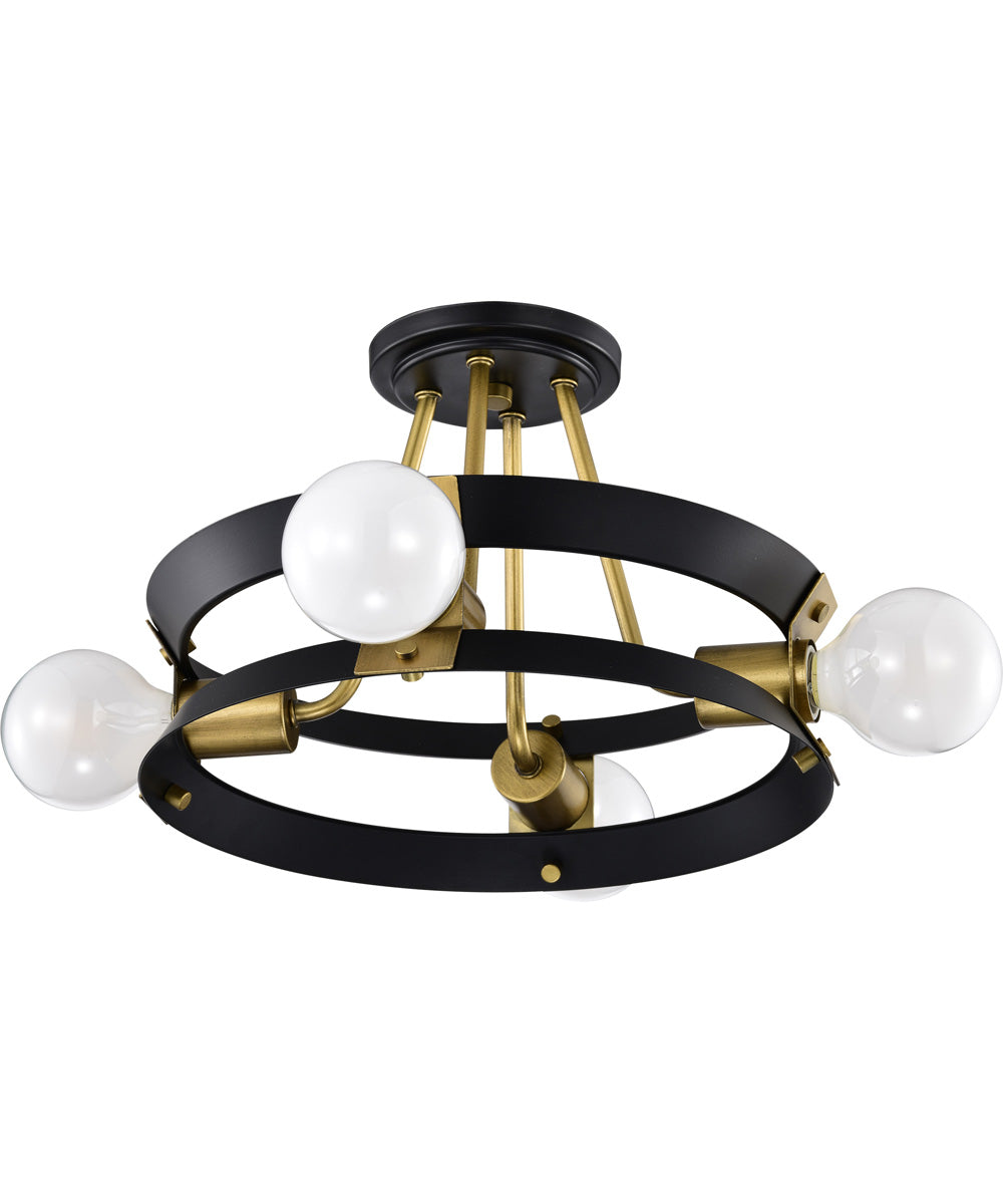 Marsden 4-Light Close-to-Ceiling Matte Black