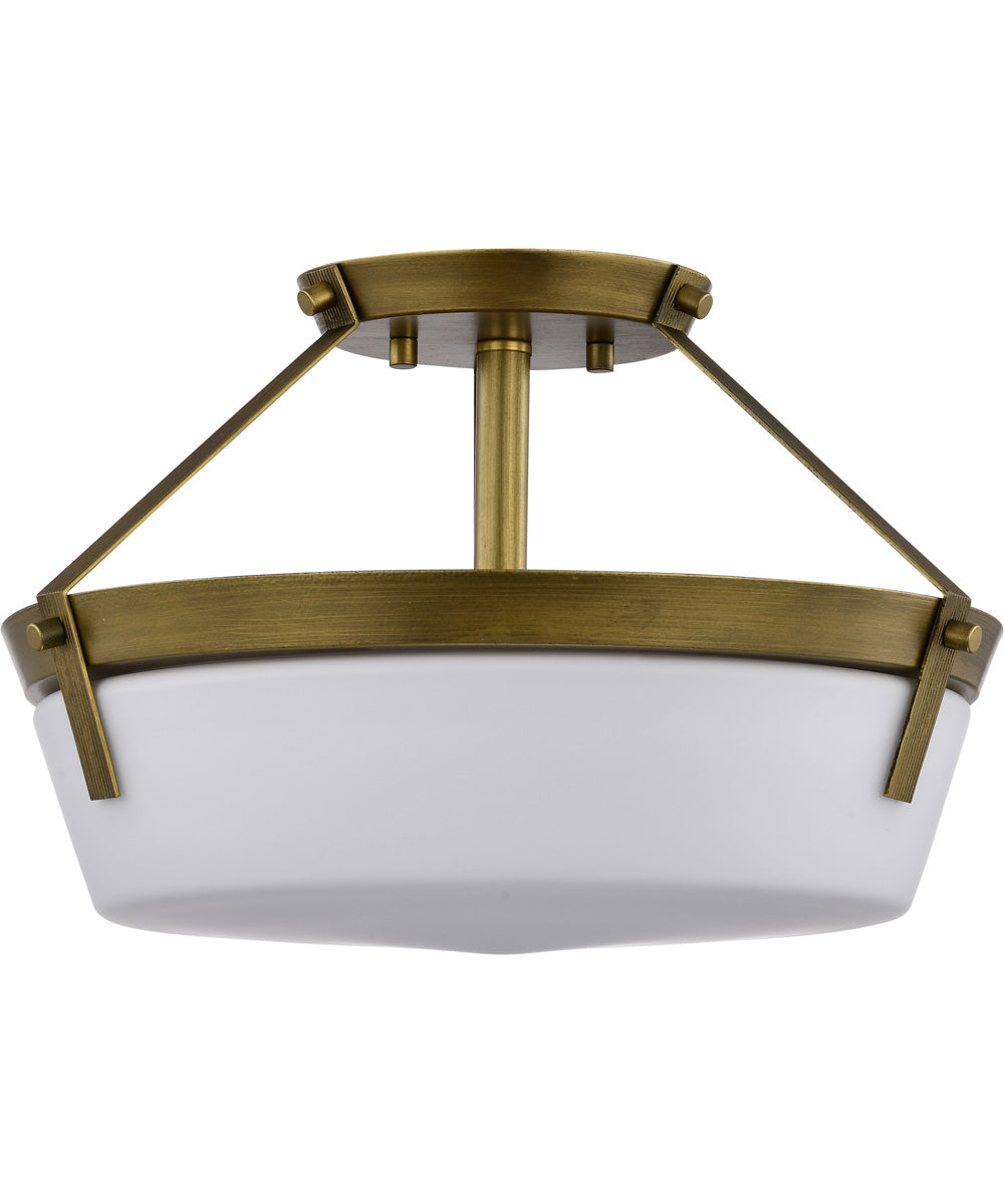 Rowen 3-Light Close-to-Ceiling Natural Brass