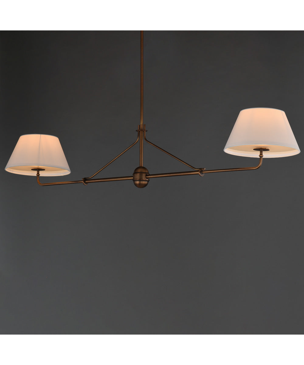 Dunbridge 2-Light Pendant Weathered Brass