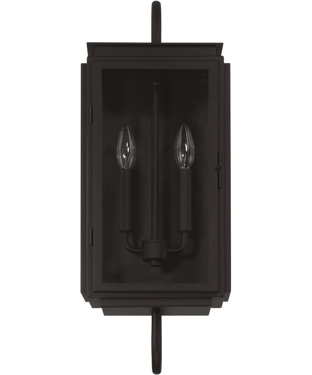 Irving 2-Light Outdoor Lighting Textured Black