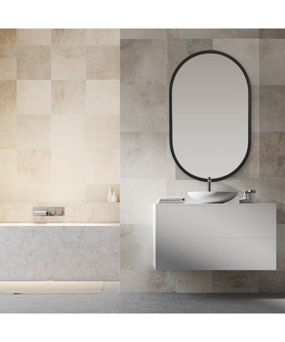 20x32" Wall Mirror in Matte Black