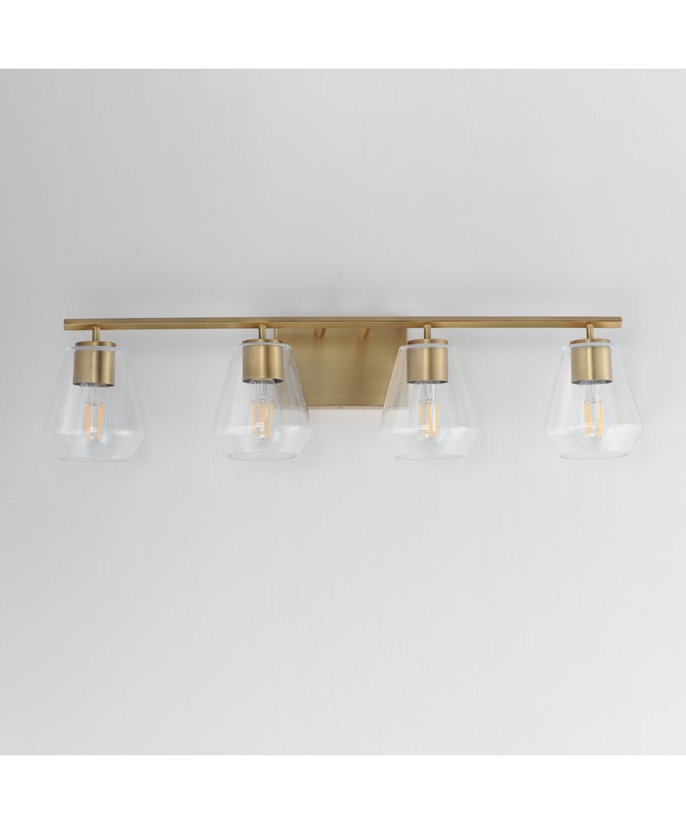 Geode 4-Light Bath Vanity Natural Aged Brass