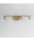 Geode 4-Light Bath Vanity Natural Aged Brass