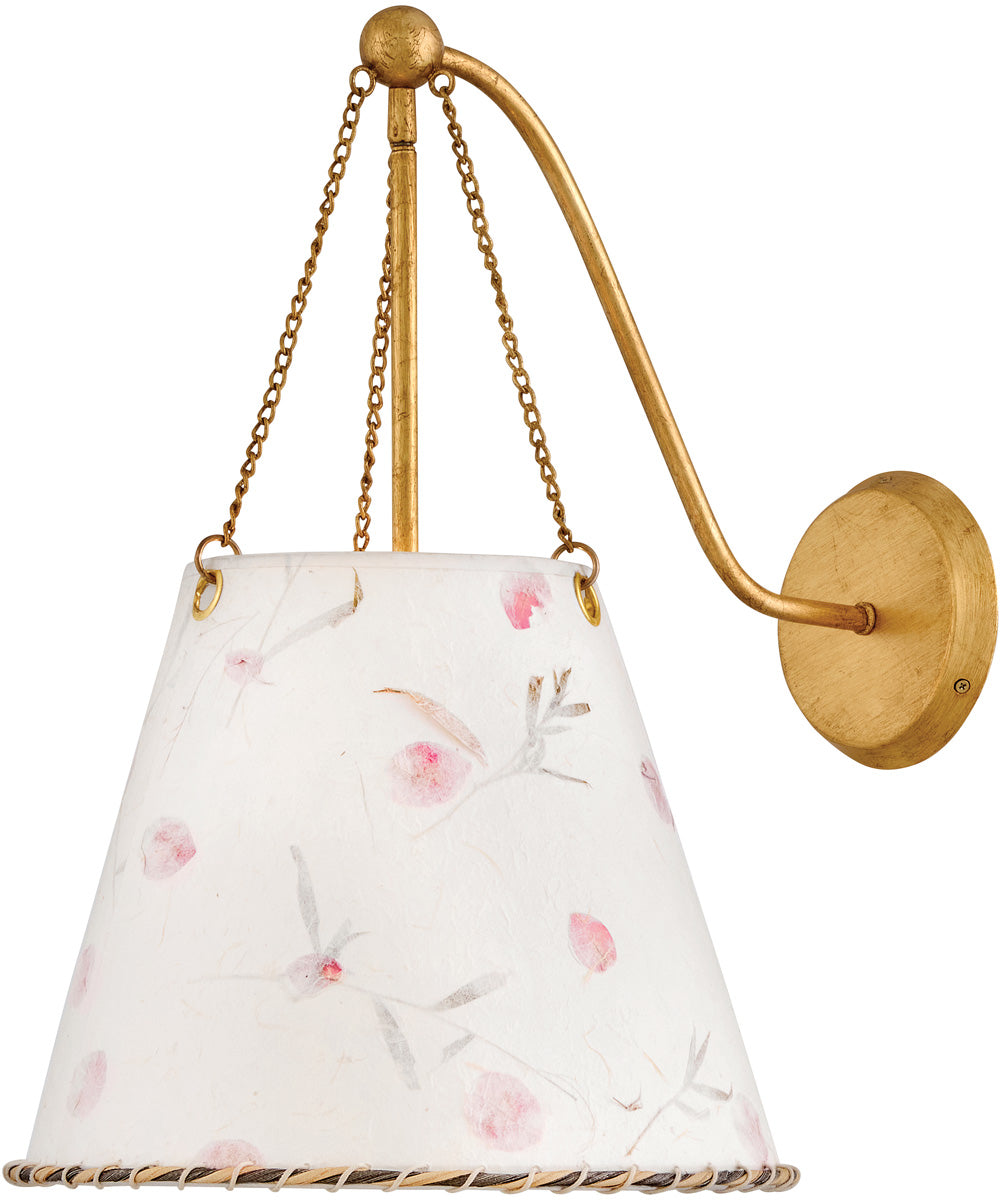 Primrose 1-Light Large Sconce in Distressed Brass