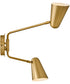 Birdie 2-Light Large Two Light Sconce in Lacquered Brass
