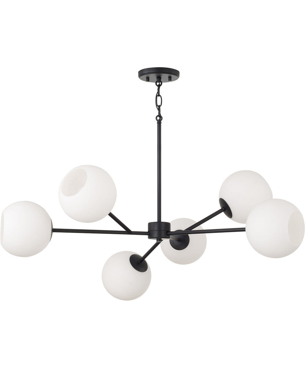 Atlas 6-Light Chandelier Matte Black