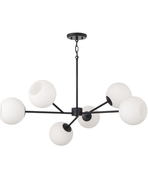 Atlas 6-Light Chandelier Matte Black