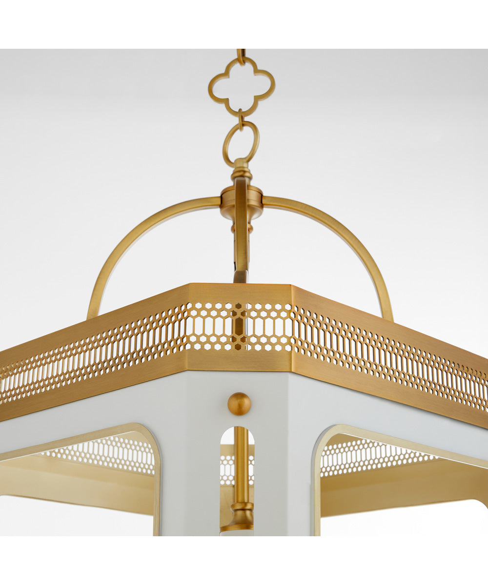 Loire 4-light Pendant Studio White|Brushed Brass