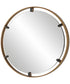 32x32" Wall Mirror with Gold Frame on Dark Bronze Clips