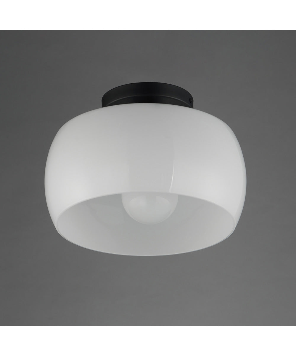 Glazed Flush Mount White / Black