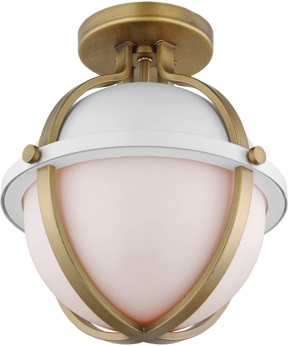 Lincoln 1-Light Close-to-Ceiling Matte White