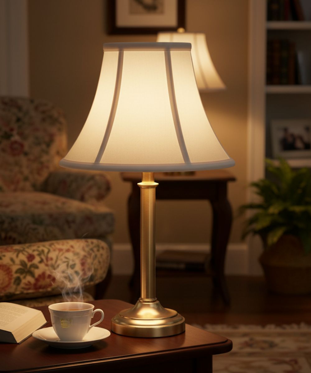 5x10x8 Off White Silk Shantung Bell Softback Lampshade