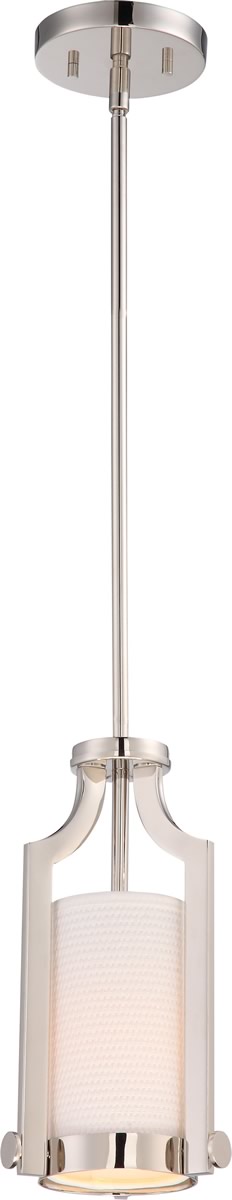 7"W Meadow 1-Light Pendant Polished Nickel