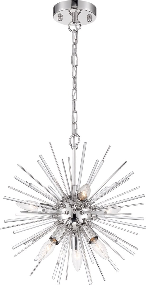 16"W Cirrus 6-Light Chandelier Polished Nickel
