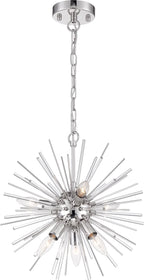 16"W Cirrus 6-Light Chandelier Polished Nickel
