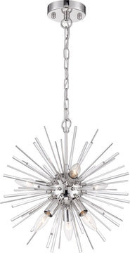 16"W Cirrus 6-Light Chandelier Polished Nickel