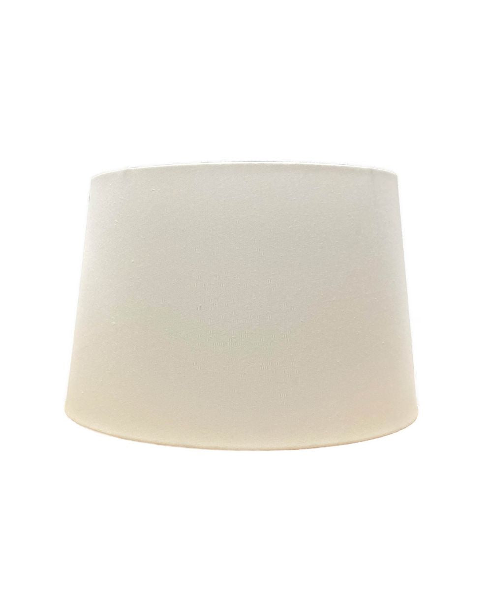 16.5x19.5x12.5 Cream Homespun/Rolled Edge Hardback Tapered Drum Lampshade