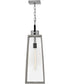 Hugh 1-Light Large Hanging Lantern in Antique Brushed Aluminum