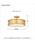 Mara 3-light Semi Flush Mount Gold Leaf