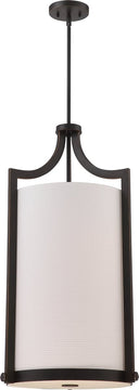 17"W Meadow 4-Light Pendant Russet Bronze