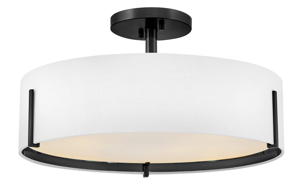 Halle 4-Light Medium Semi-Flush Mount in Black