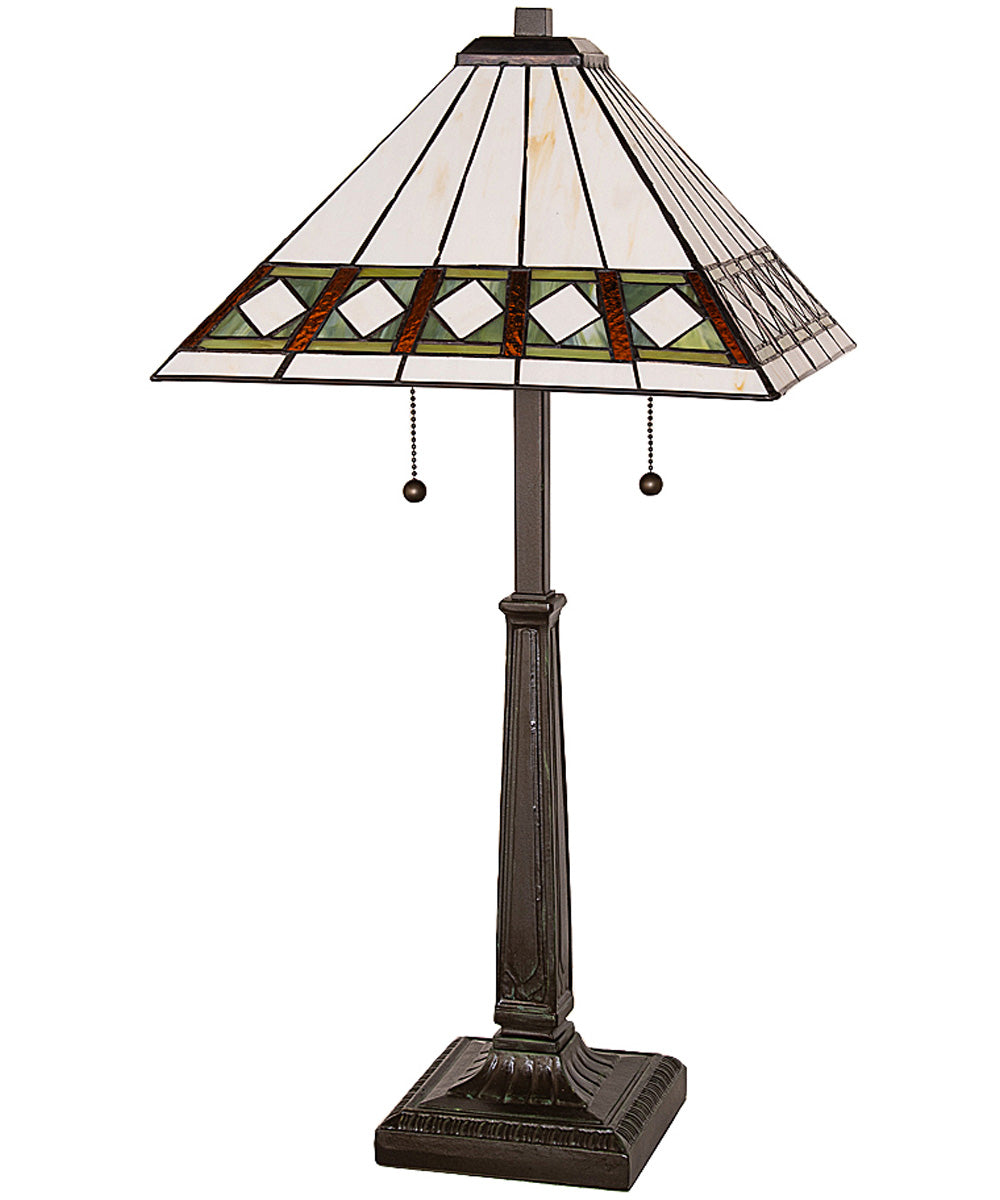 28" High Diamond Band Mission Table Lamp