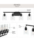 Reines 4-Light Bath Vanity with Clear Glass Shades Matte Black