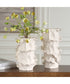 Ripple Crest White Vases Set of 2