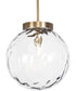 Gaia 1 Light Watered Glass Pendant