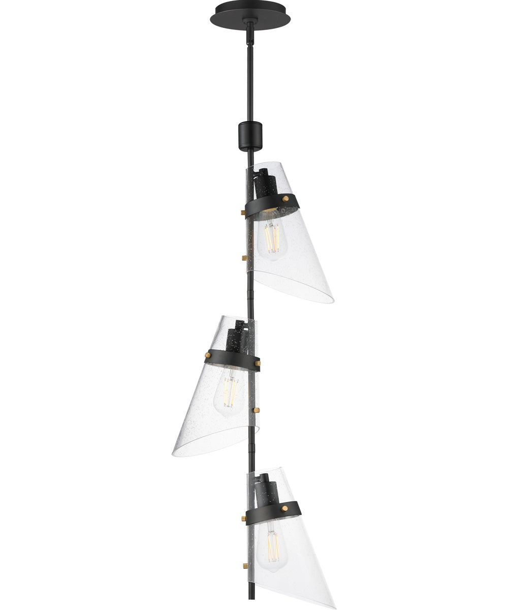 Finch 3-Light Vertical Pendant Dark Bronze/Antique Brass
