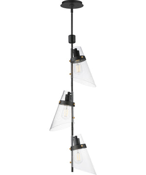 Finch 3-Light Vertical Pendant Dark Bronze/Antique Brass