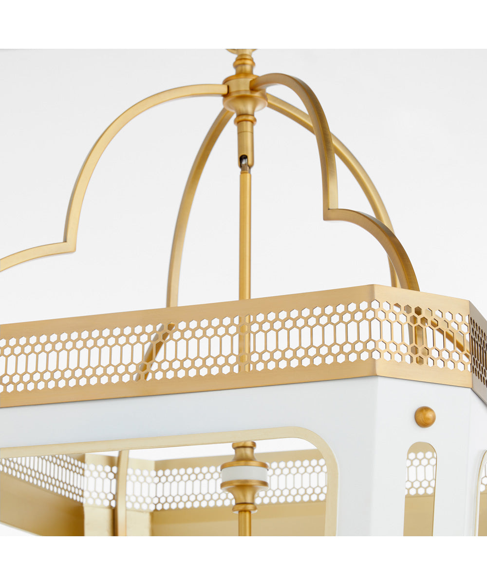 Loire 8-light Pendant Studio White|Brushed Brass