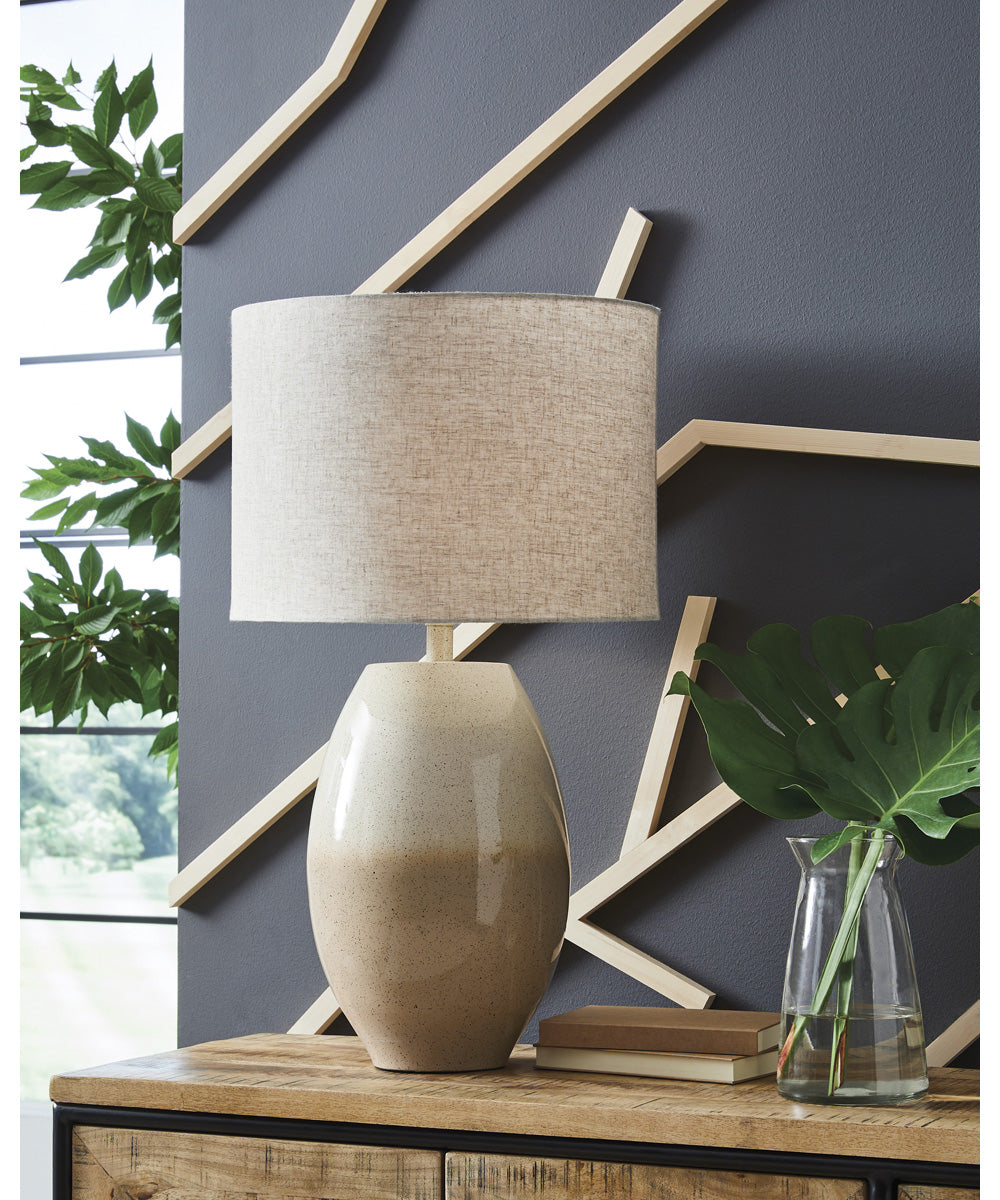 Linas Metal Table Lamp Cream/Beige