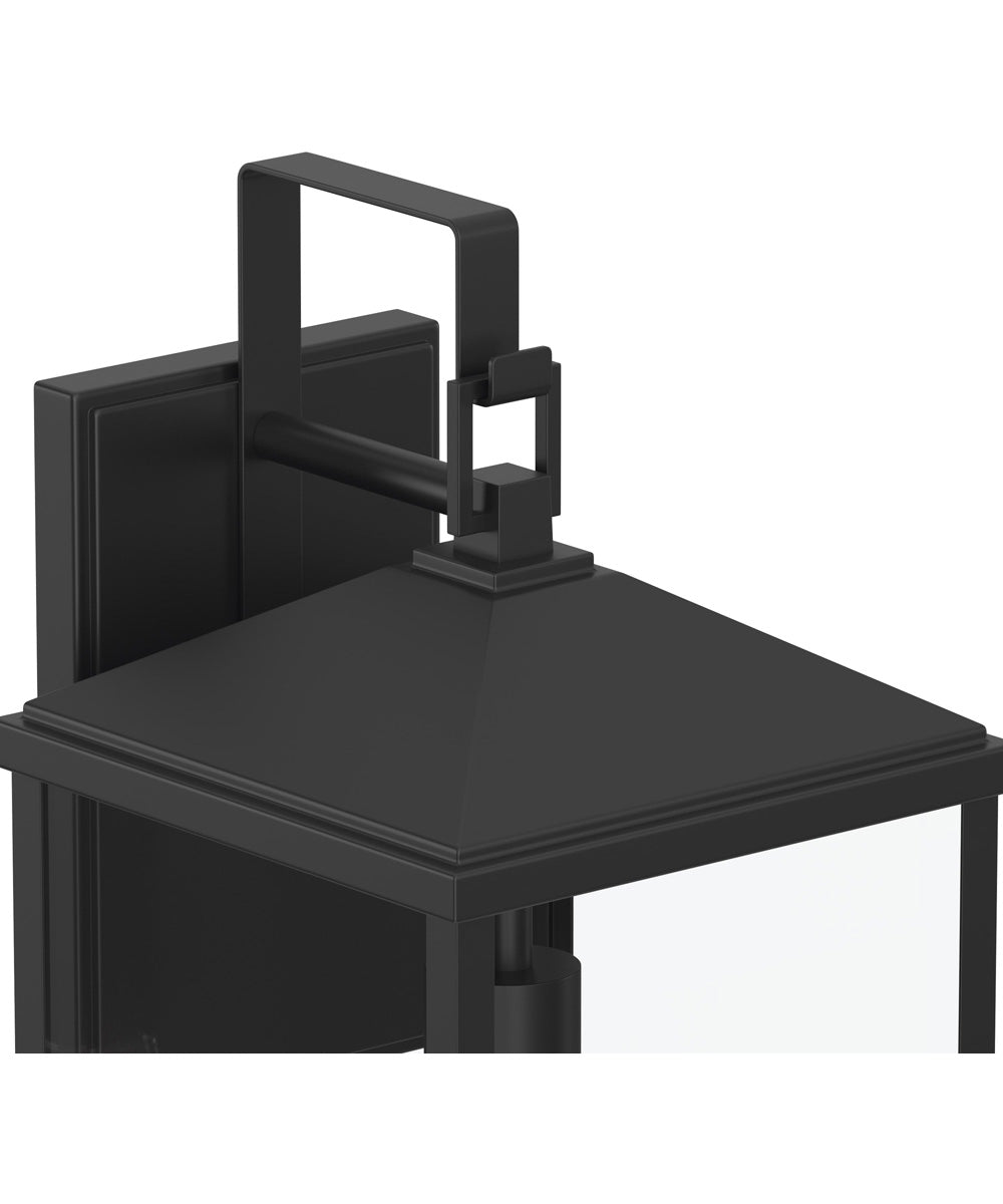 Cantley Extra Large Outdoor Wall Lantern with Clear Glass Panels Matte Black