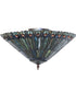 17" Wide Tiffany Jeweled Peacock Flushmount