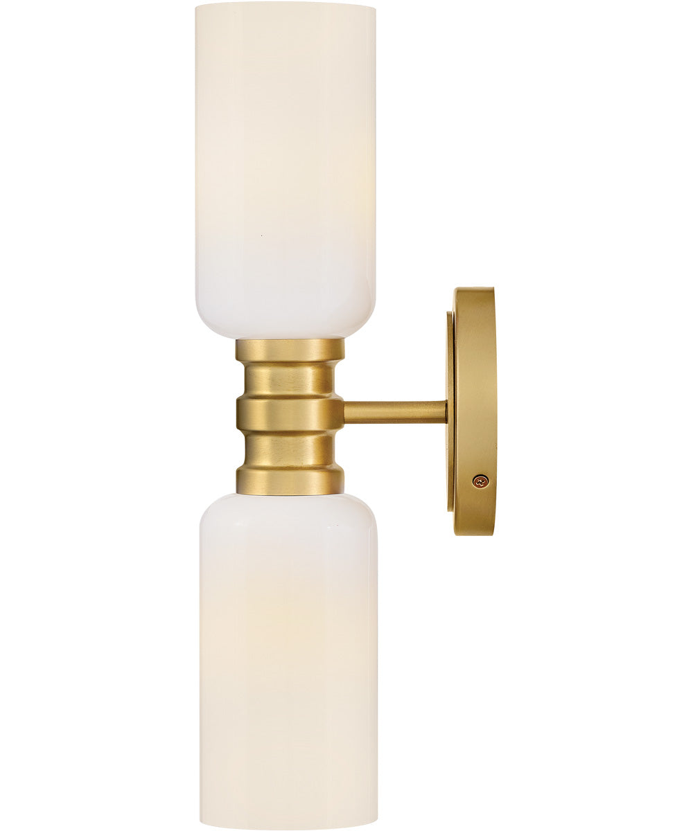Naomi 2-Light Medium Two Light Sconce in Lacquered Brass