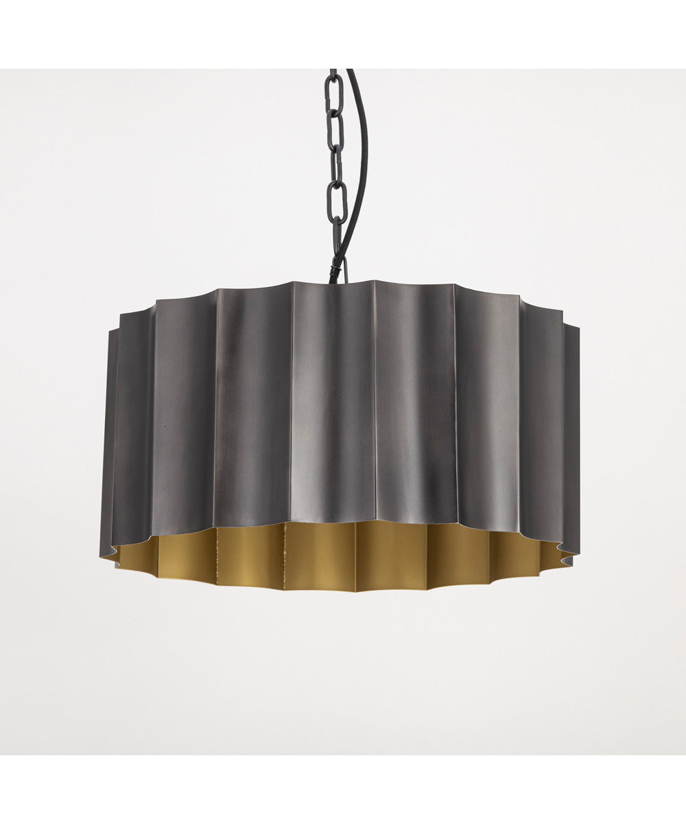 Allegra Large 1-Light Pendant Gunmetal / Gold
