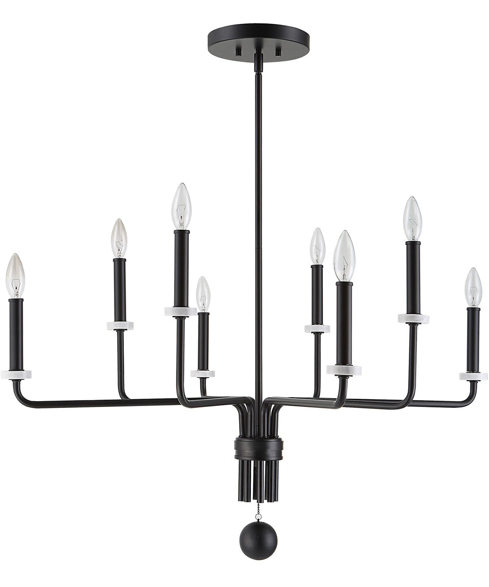 Ebony Elegance 8 Light Chandelier