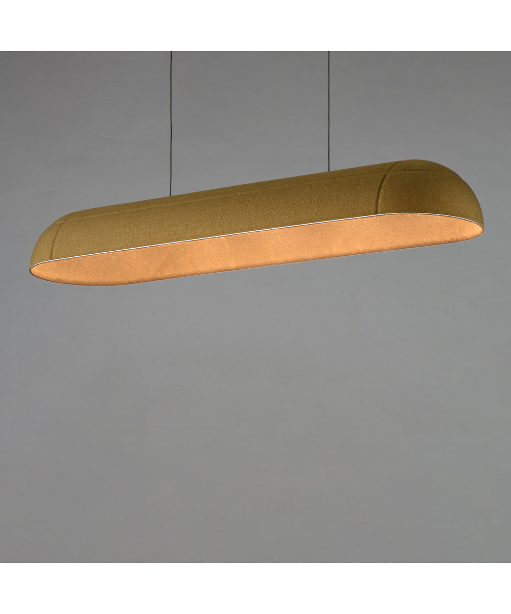 Wimbledon 41 inch LED Linear Pendant Olive Felt Fabric for Sound Dampening