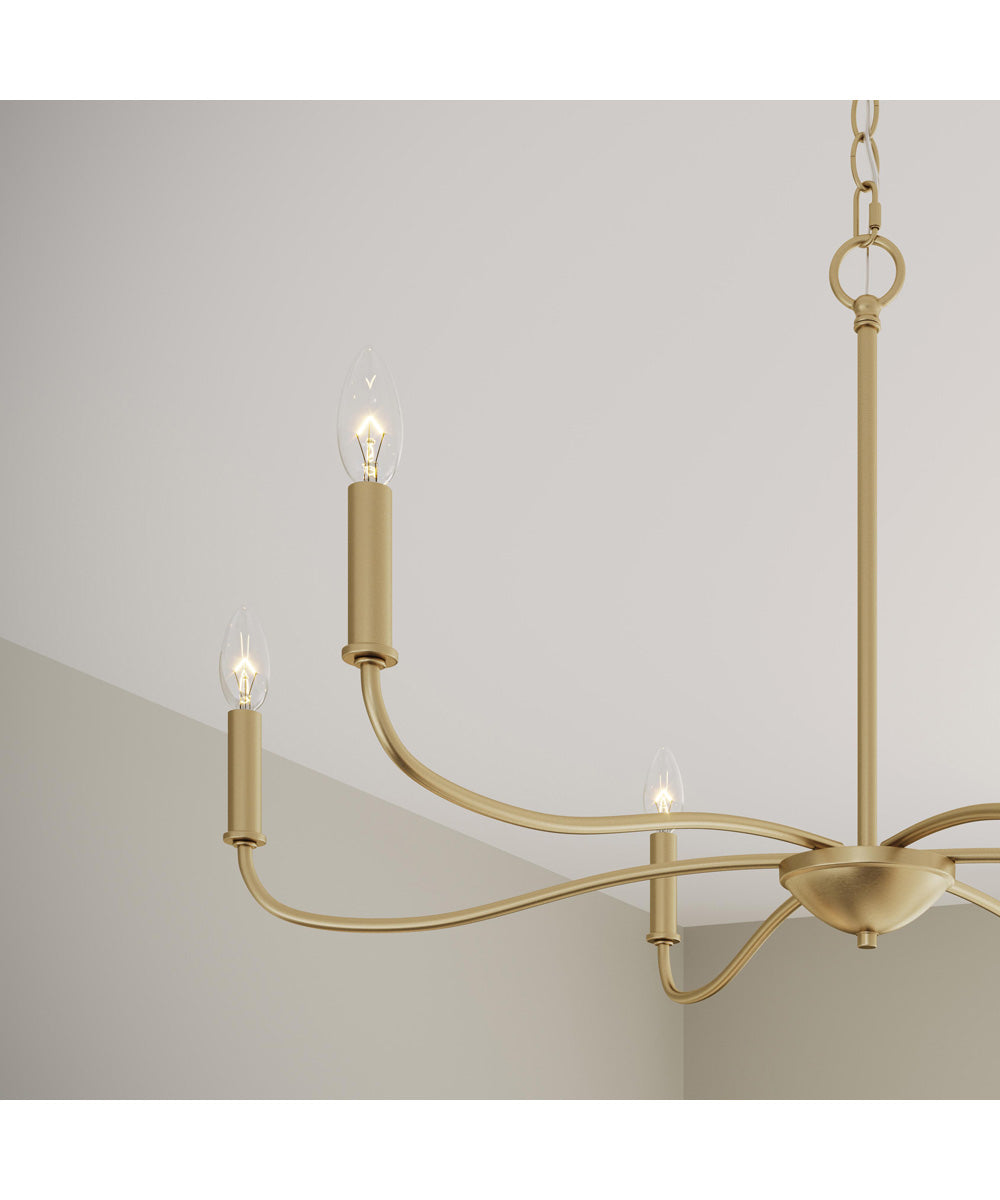 Ilia 6-Light Large Chandelier Brushed Gold