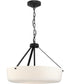 Lieon 3-Light Convertible Pendant Black