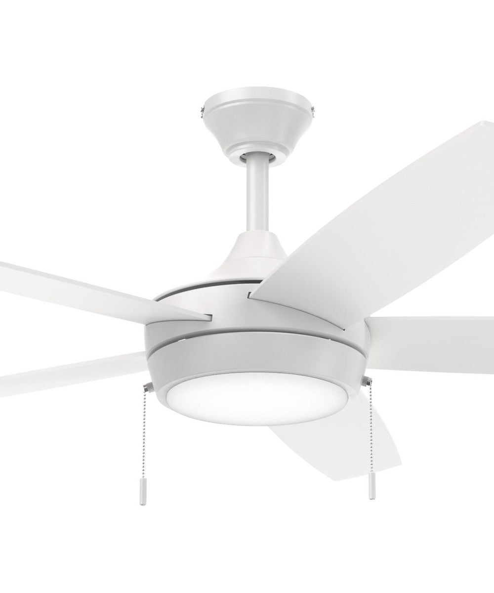 Nolyn V 52 in. 5-Blade Modern LED Ceiling Fan Matte White