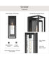 Shaw 19.5 inch 1 Light Outdoor Wall Light with Clear Glass Textured Black