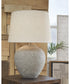 Dreward Metal Table Lamp Distressed Gray
